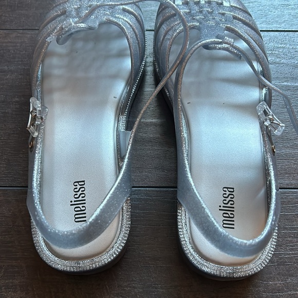 Melissa possession size 9 in clear glitter (silver) - Picture 8 of 12